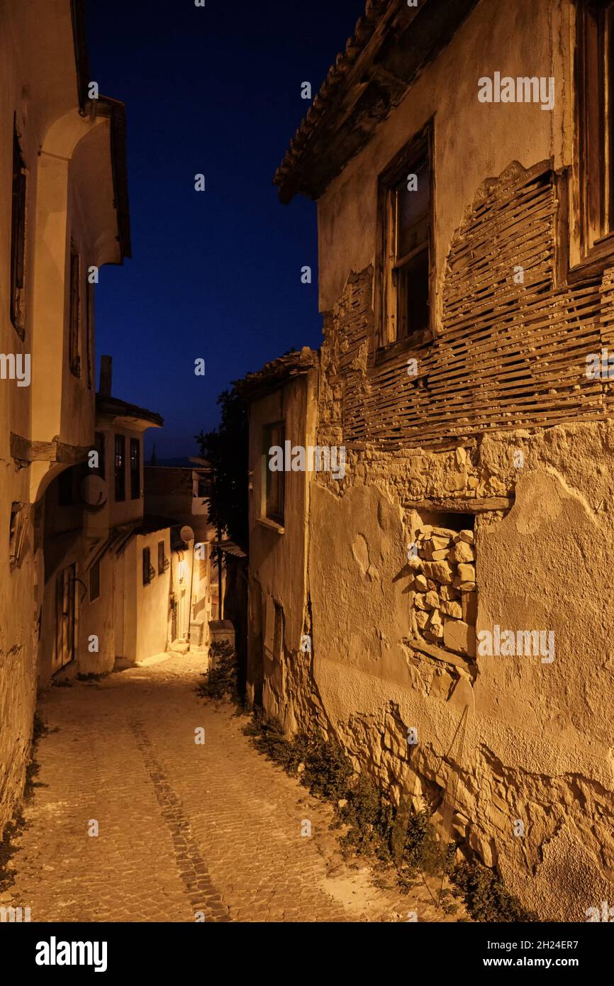 Kusadasi Old Town Streets At Night Turkey High Stock Photo