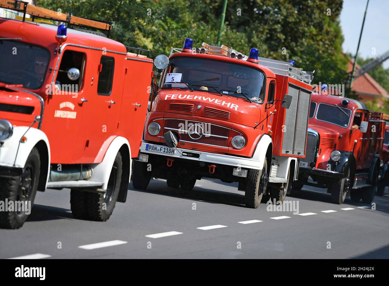 Old mercedes fire truck hires stock photography and images Alamy