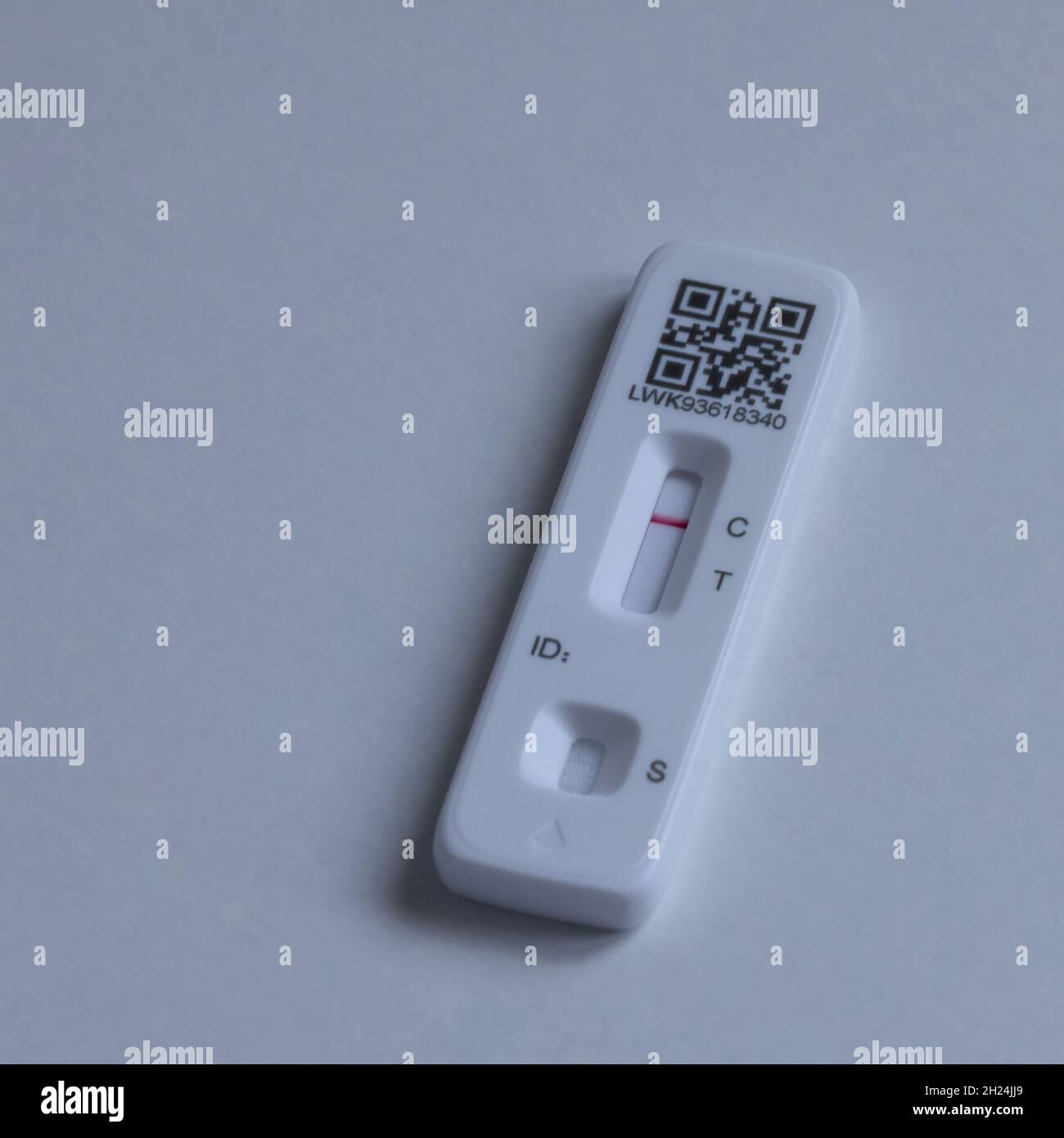Negative COVID test on white background Stock Photo