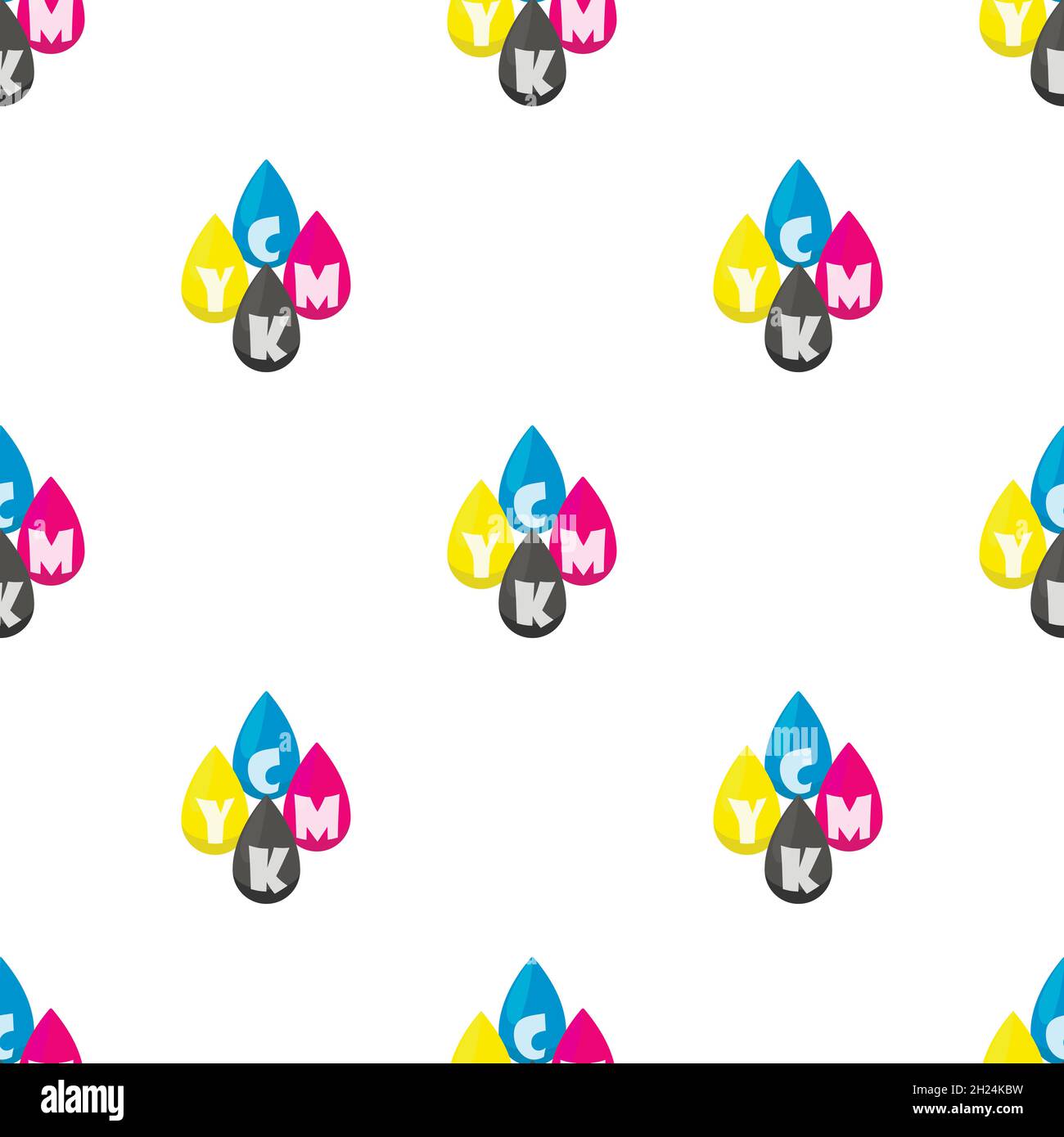 CMYK color profile pattern seamless background texture repeat wallpaper geometric vector Stock Vector