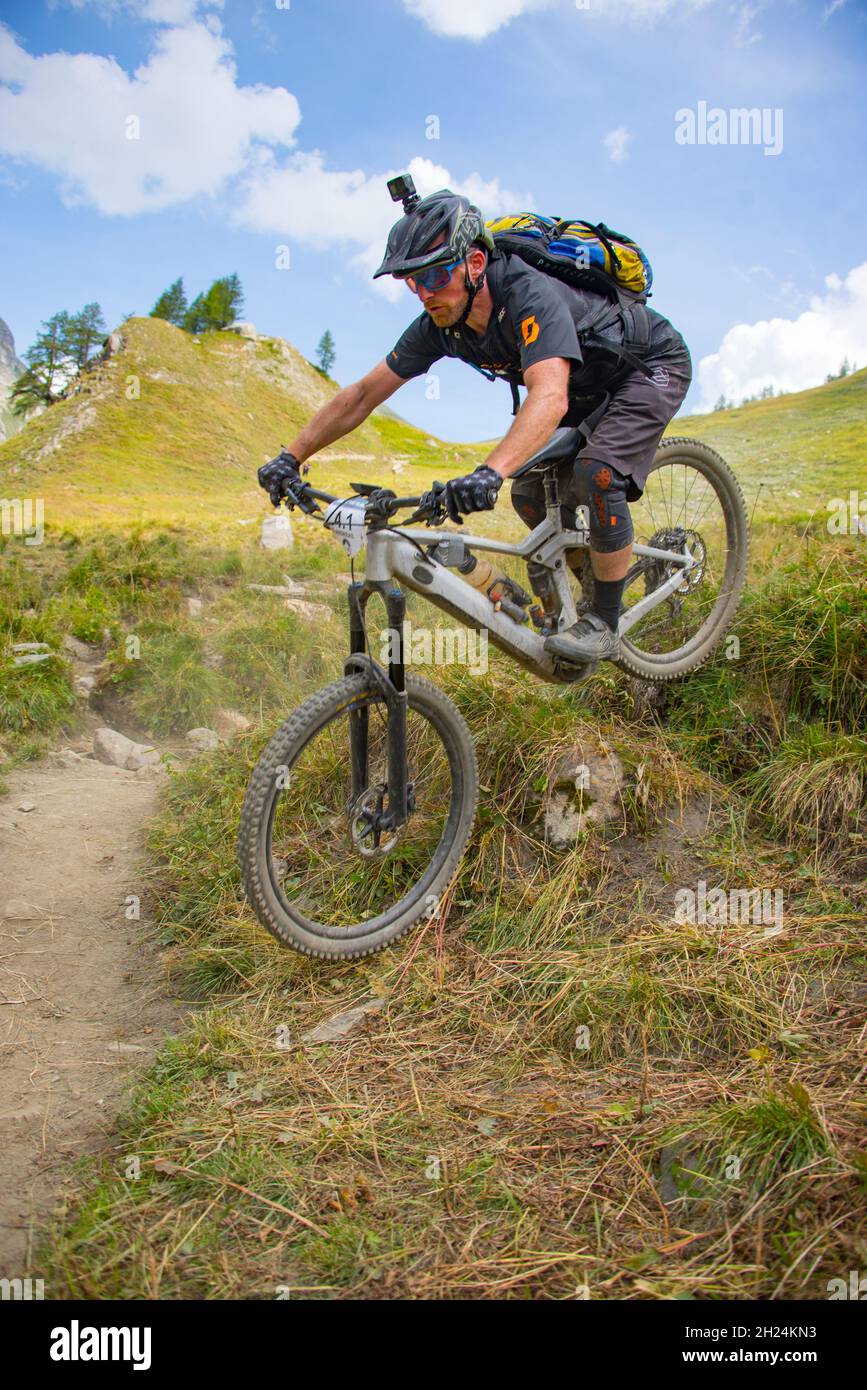 Europe, Italy, Aosta Valley, Courmayeur, Val Ferret Stock Photo