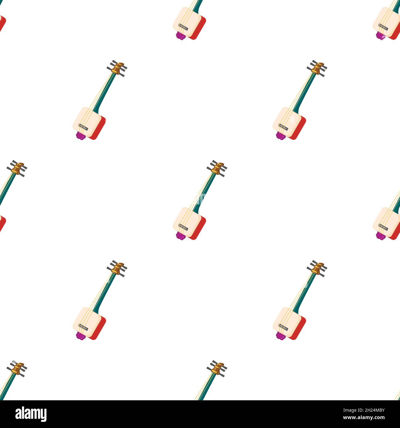 Musical instrument samisen pattern seamless background texture repeat ...