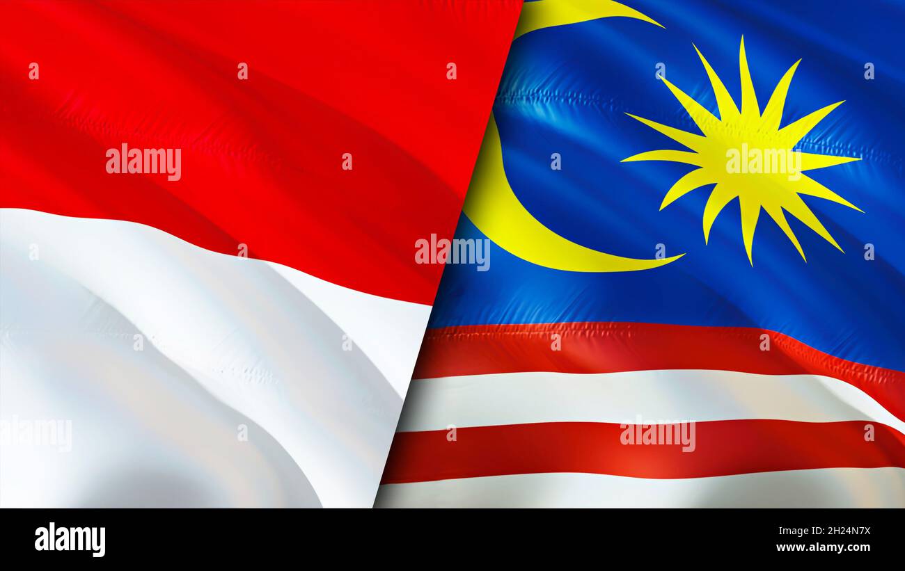 Monaco And Malaysia Flags 3d Waving Flag Design Malaysia Monaco Flag Picture Wallpaper Monaco Vs Malaysia Image 3d Rendering Monaco Malaysia Rel Stock Photo Alamy