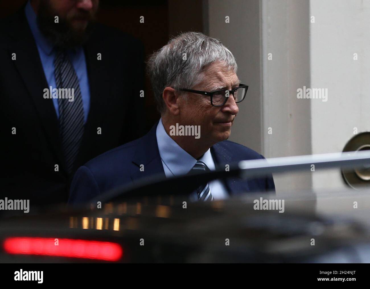 London, England, UK. 20th Oct, 2021. BILL GATES is seen leaving 11 Downing Street after meeting British Chancellor of the Exchequer Rishi Sunak. (Credit Image: © Tayfun Salci/ZUMA Press Wire) Stock Photo
