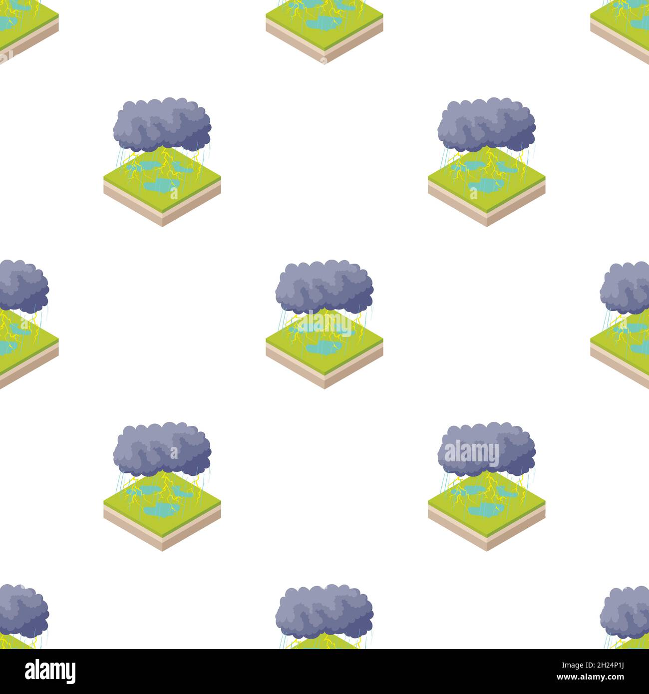 Thunderstorm pattern seamless background texture repeat wallpaper geometric vector Stock Vector