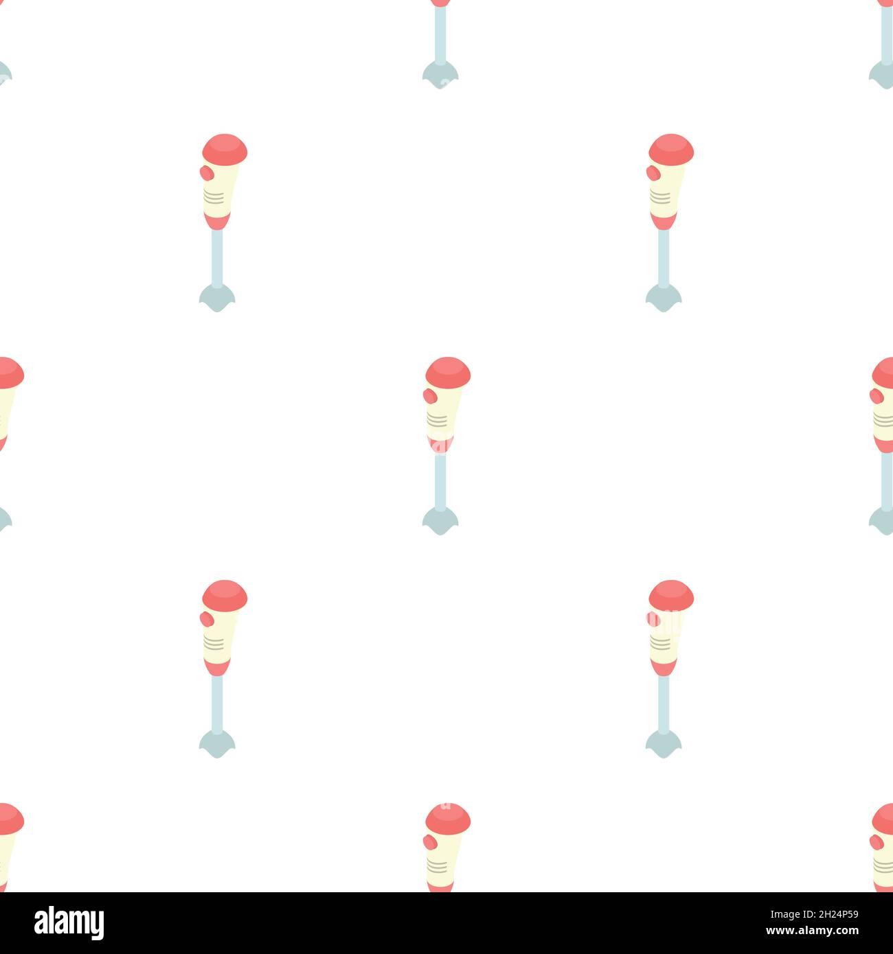 Hand blender electric mixer pattern seamless background texture repeat wallpaper geometric vector Stock Vector