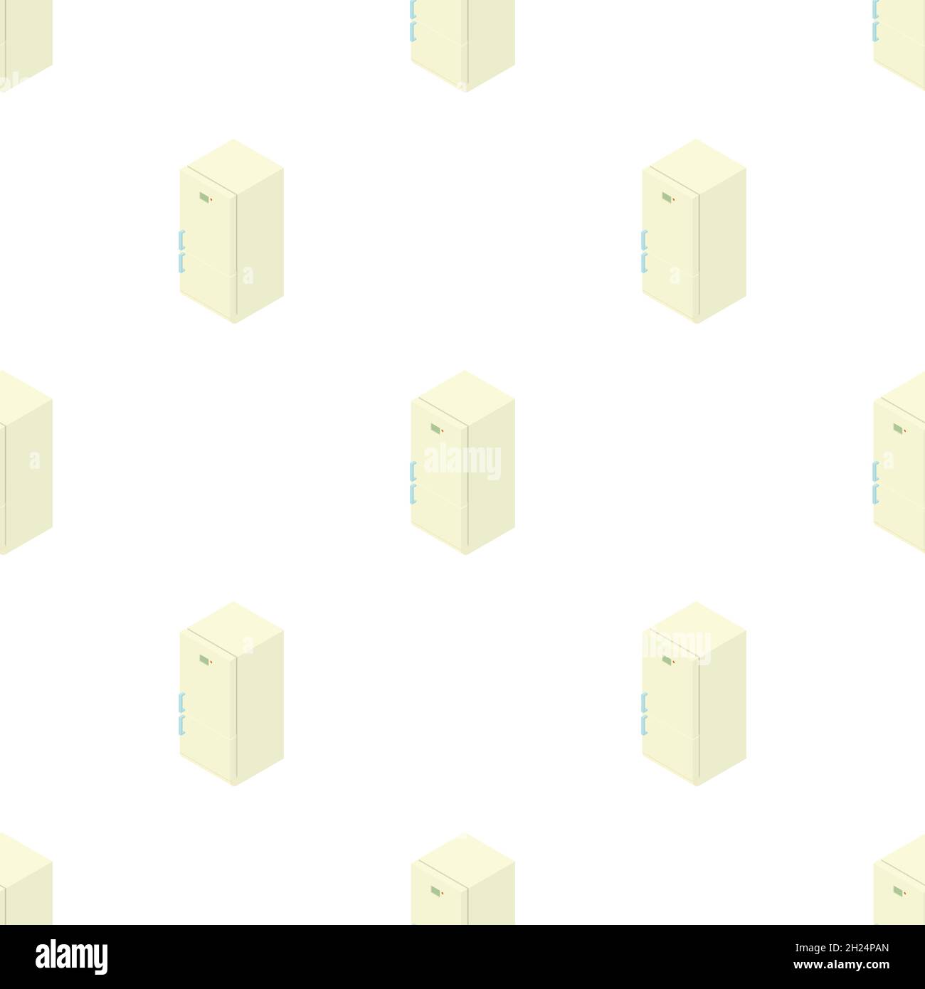 White refrigerator pattern seamless background texture repeat wallpaper geometric vector Stock Vector