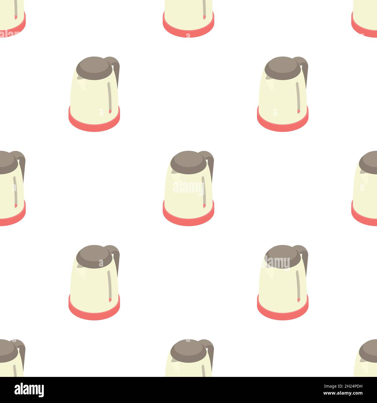 Plastic electric kettle pattern seamless background texture repeat wallpaper geometric vector Stock Vector
