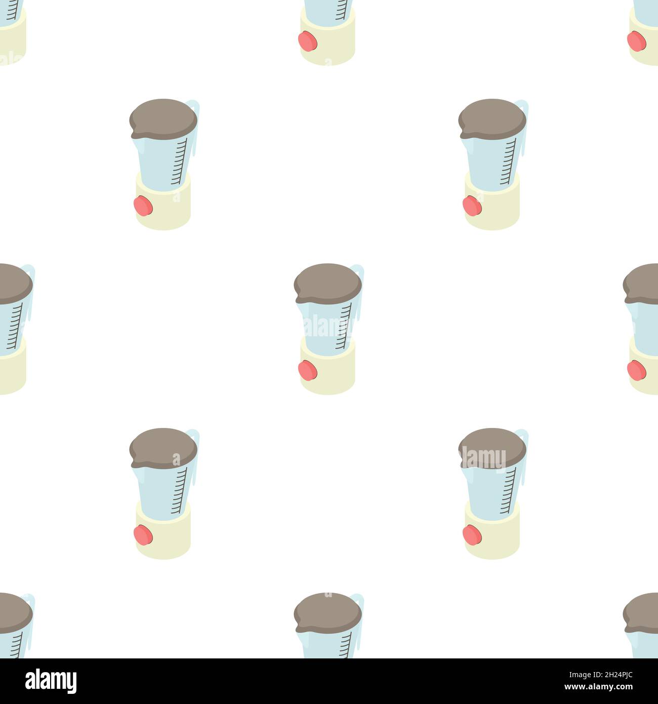 Kitchen blender machine pattern seamless background texture repeat wallpaper geometric vector Stock Vector