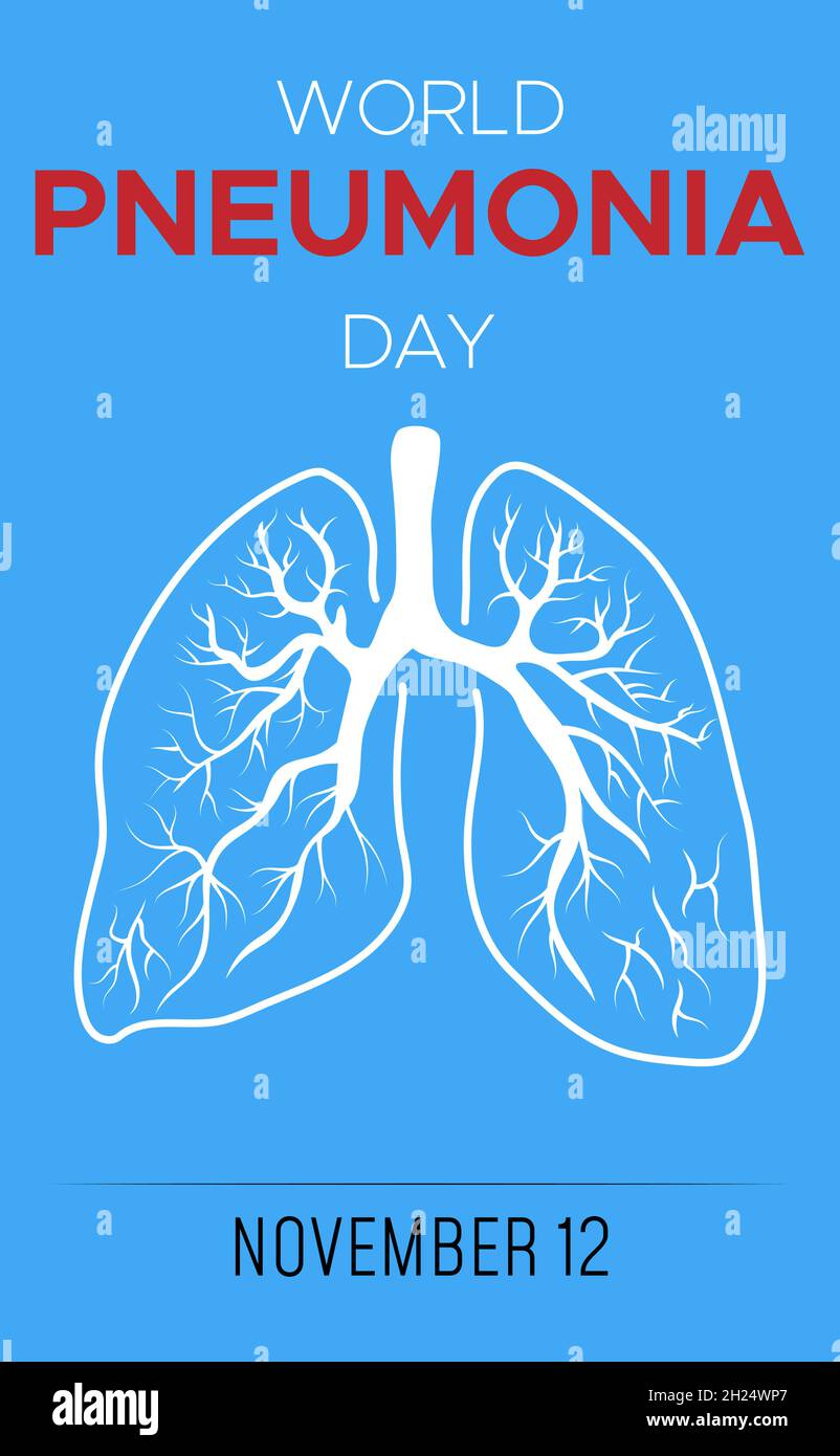 World Pneumonia Day poster design. Poster, card, banner, background