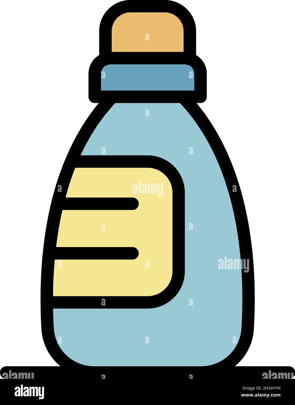 Bleach icon. Outline bleach vector icon color flat isolated Stock ...