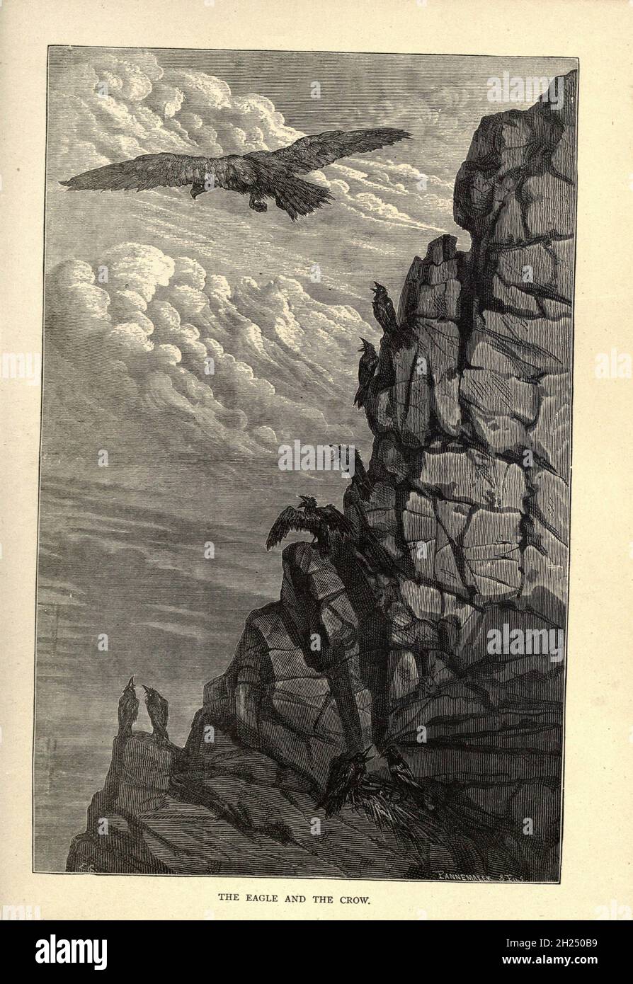 The Eagle and the Crow from AEsop's fables Illustrated by Joseph ...
