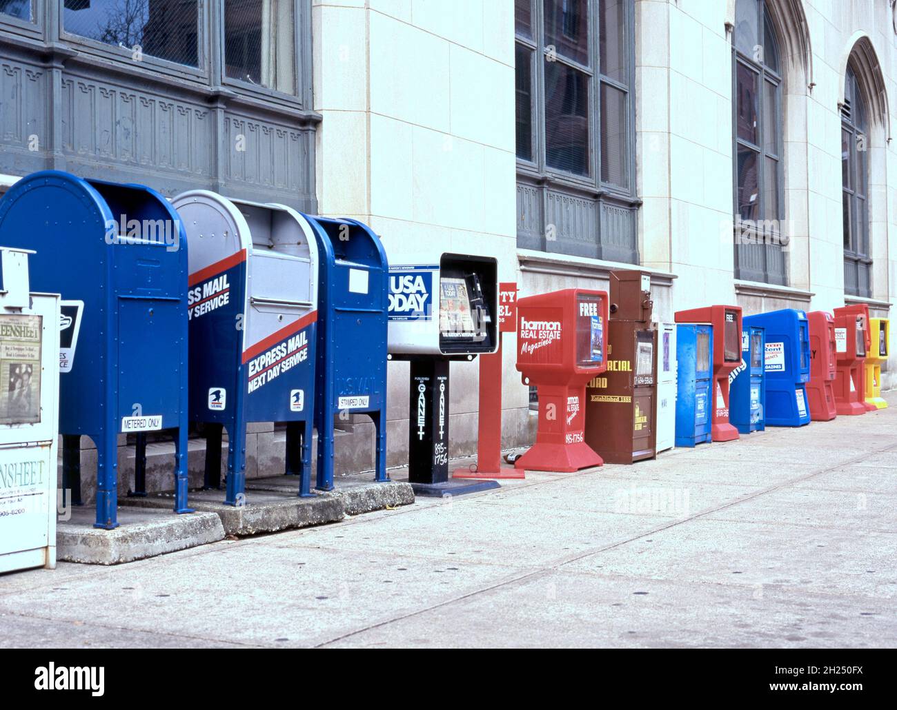 Newspaper vending machines, Dallas, Texas, USA Stock Photo Alamy