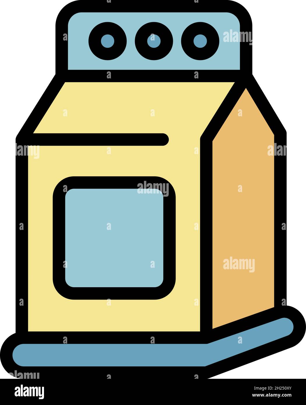 Detergent package icon. Outline detergent package vector icon color flat isolated Stock Vector