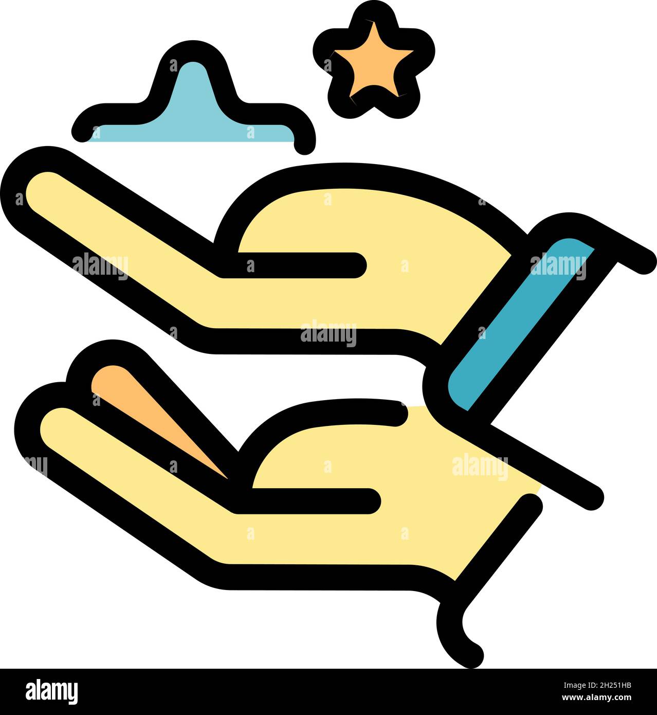 Keep store icon. Outline keep store vector icon color flat isolated Stock Vector