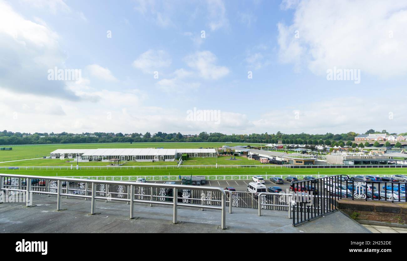 Chester horse racecourse from Wall walk Chester September 2021 Stock Photo