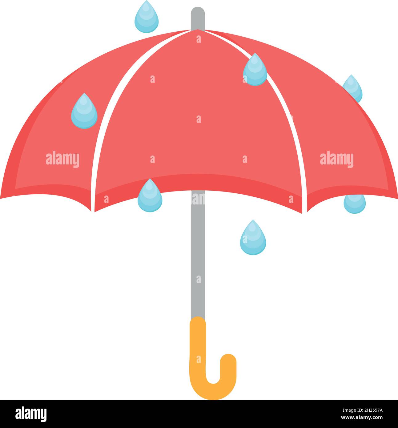 umbrella with rains drops Stock Vector