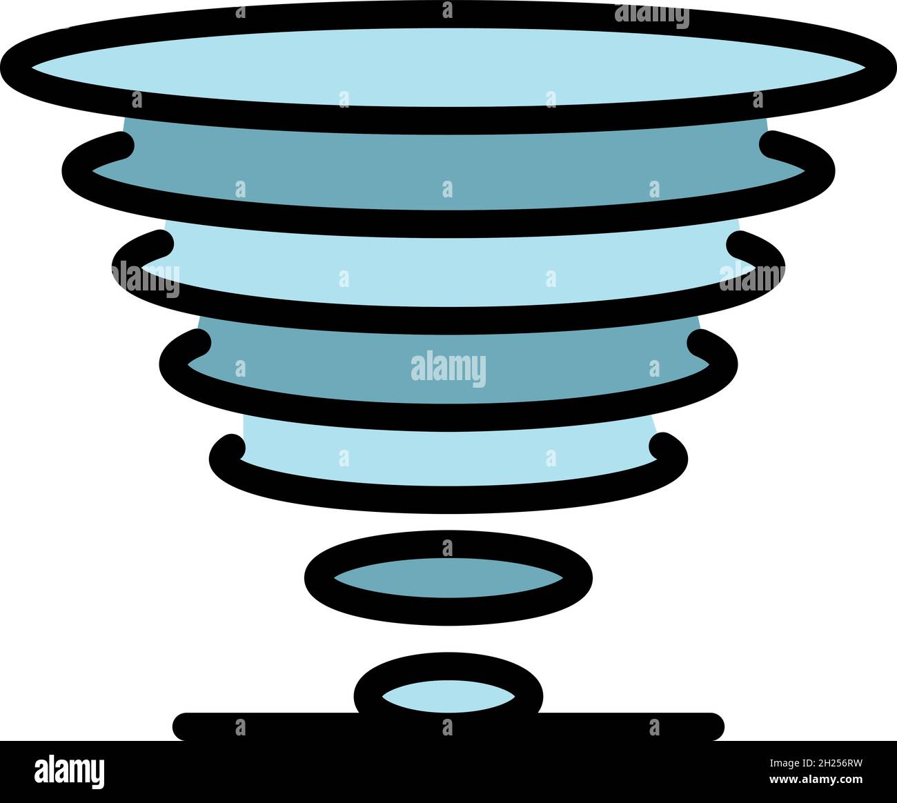 Tornado icon. Outline tornado vector icon color flat isolated Stock ...