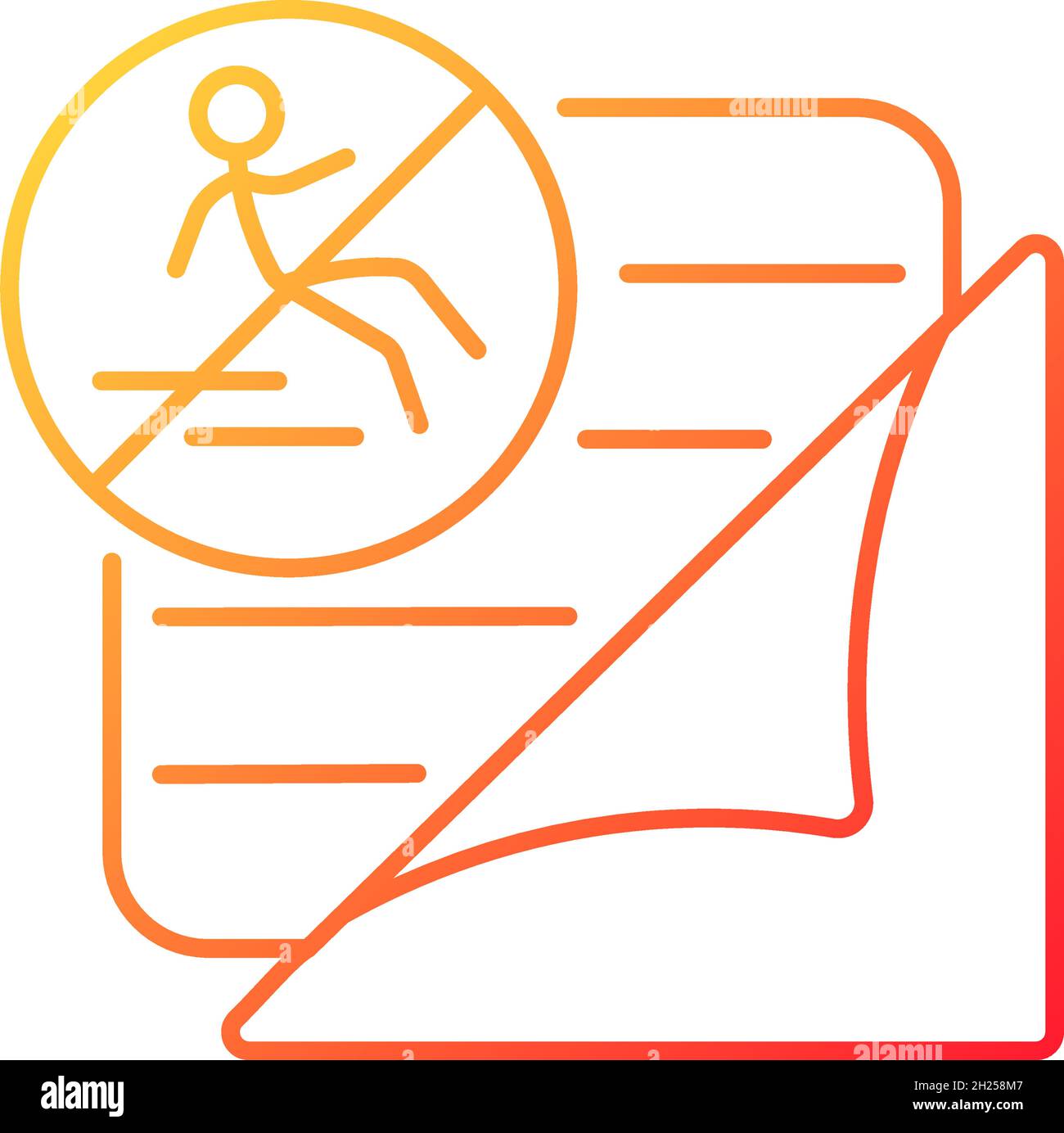 Rugs with non slip pads gradient linear vector icon Stock Vector