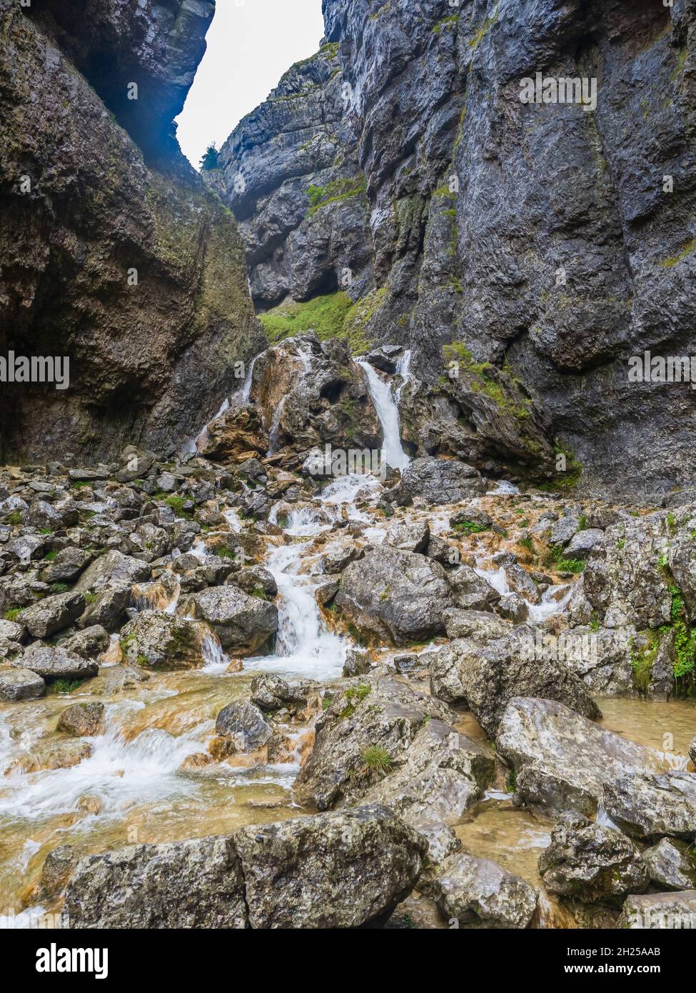Limestone Ravines Gordale Scar a limestone ravine 1 mile northeast of Malham, North ...