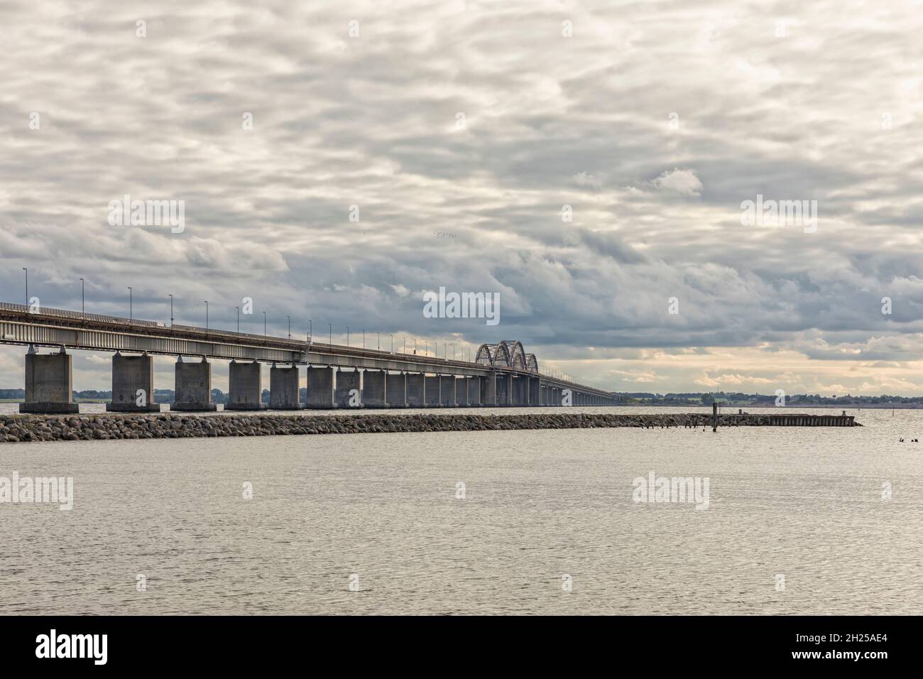Storstrømsbroen bridge between Danish islands of Zealand and Falster ...