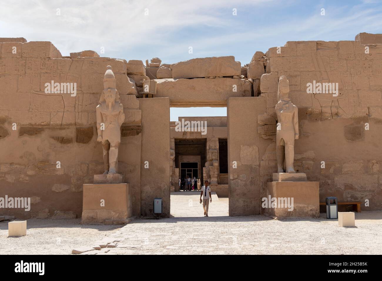 Luxor, Egypt - September 21, 2021: The temple of Ramses III with Osiris ...