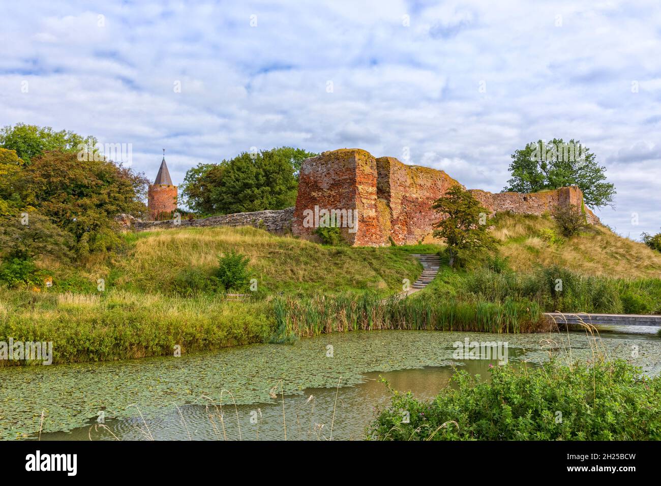 Vordingborg castle ruins with the Goose Tower in background Stock Photo
