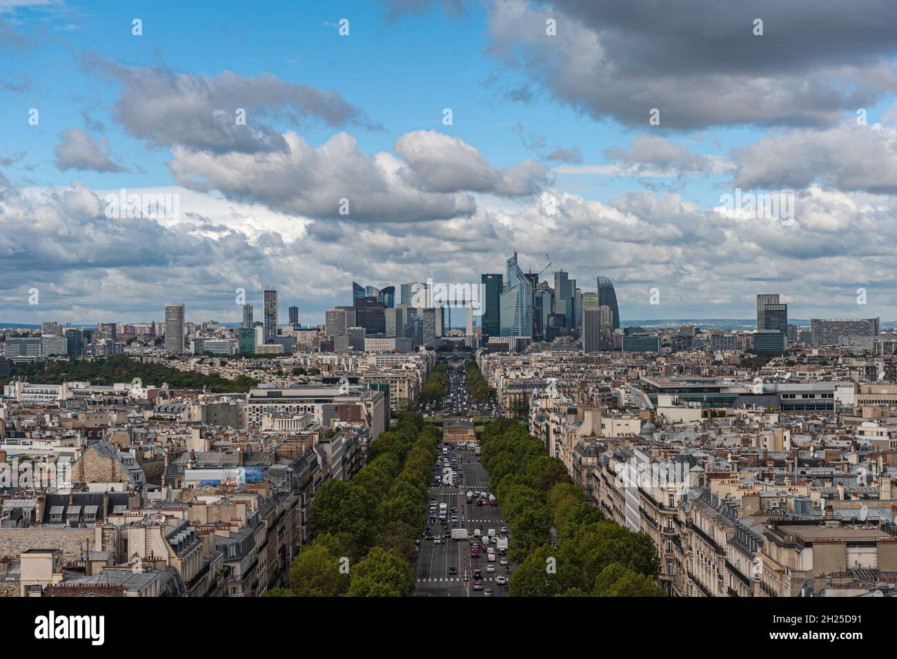 Panorama of Paris on Black and White Stock Photo - Alamy