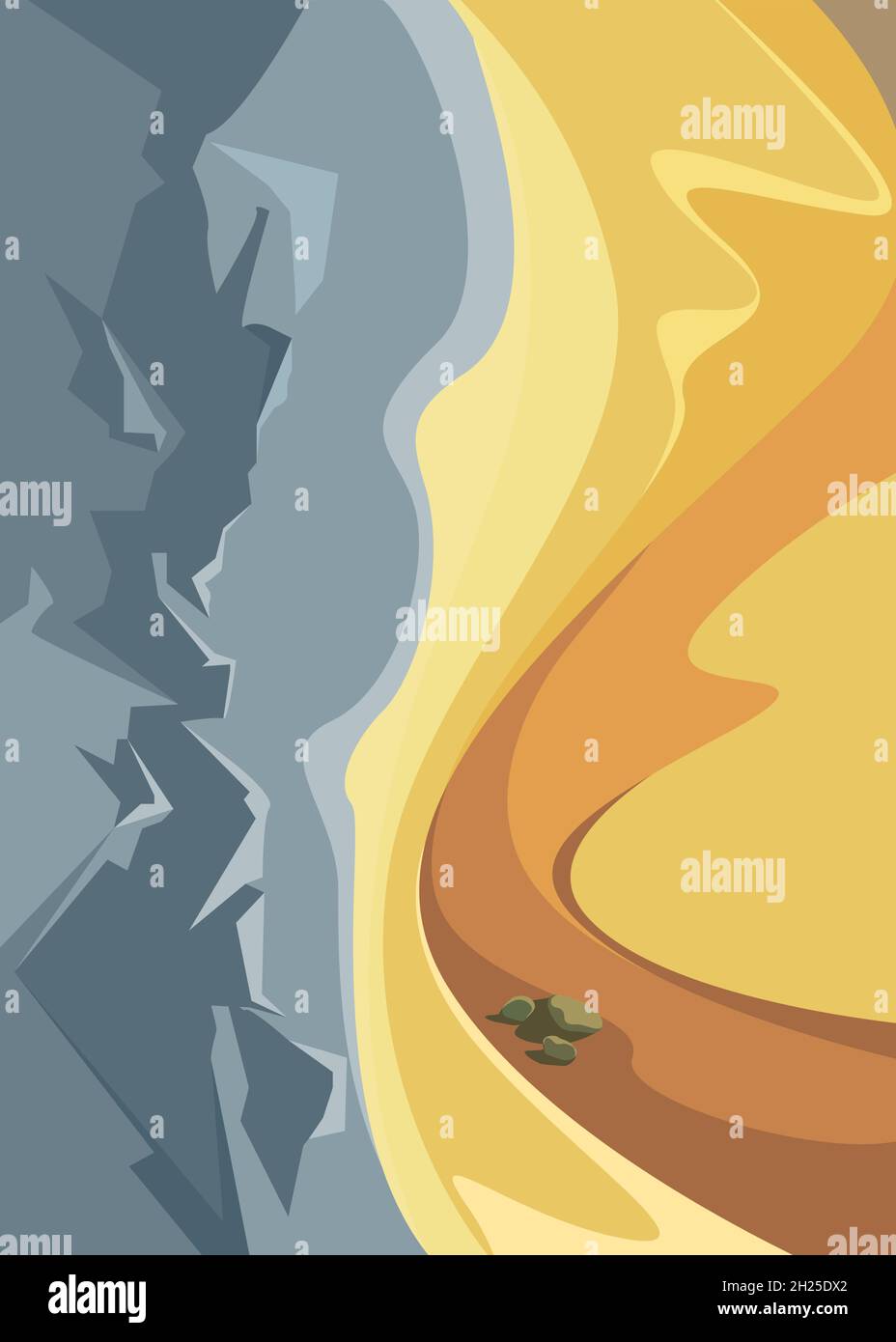 Mountain rocks landscape in Stock Vector Images - Alamy