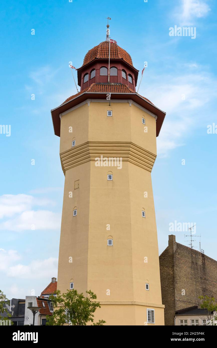 Water reservoir tower from 1908 at Nykøbing Falster, Denmark Stock Photo