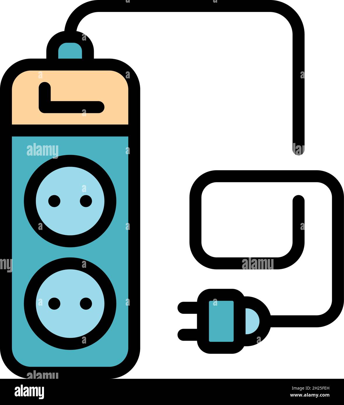 Power socket extender icon. Outline power socket extender vector icon ...