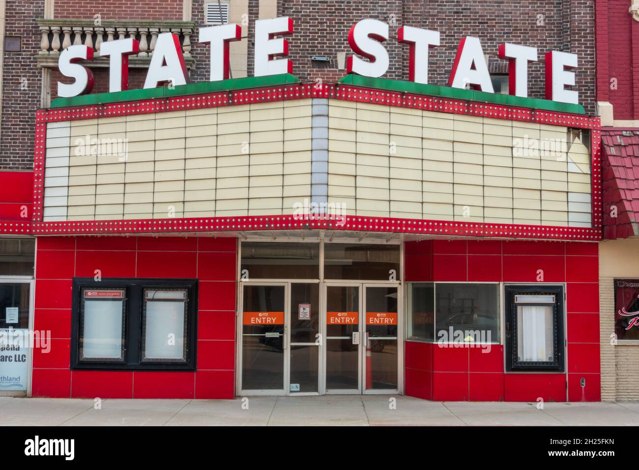 Historic movie theater stage red hires stock photography and images