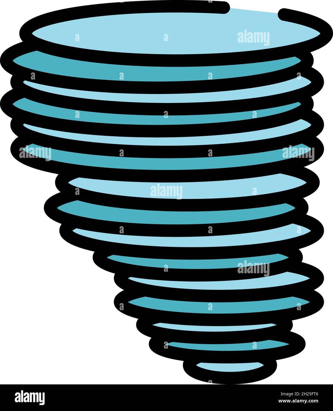 Tornado icon. Outline tornado vector icon color flat isolated Stock ...