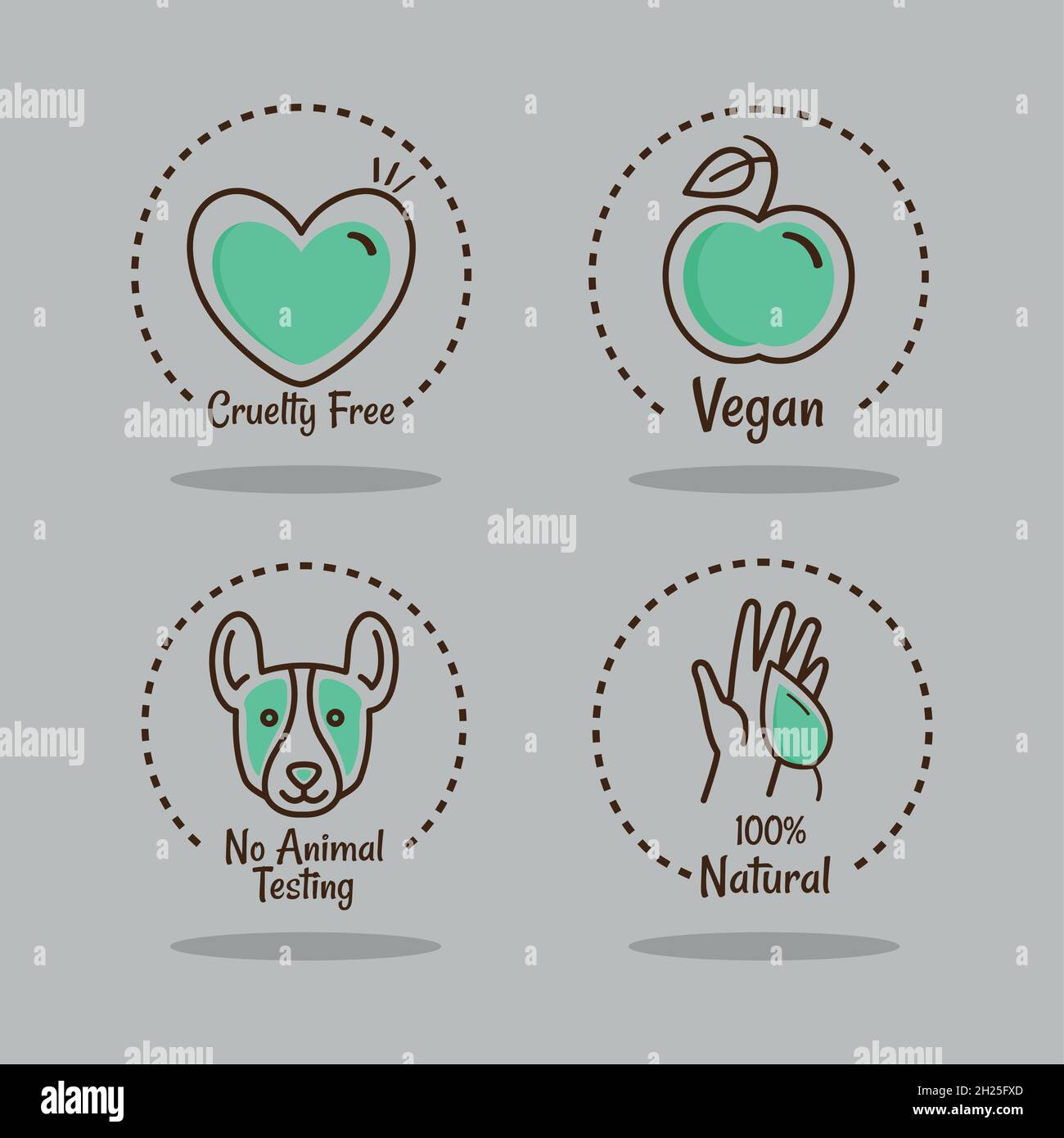 four products labels icons Stock Vector Image & Art - Alamy