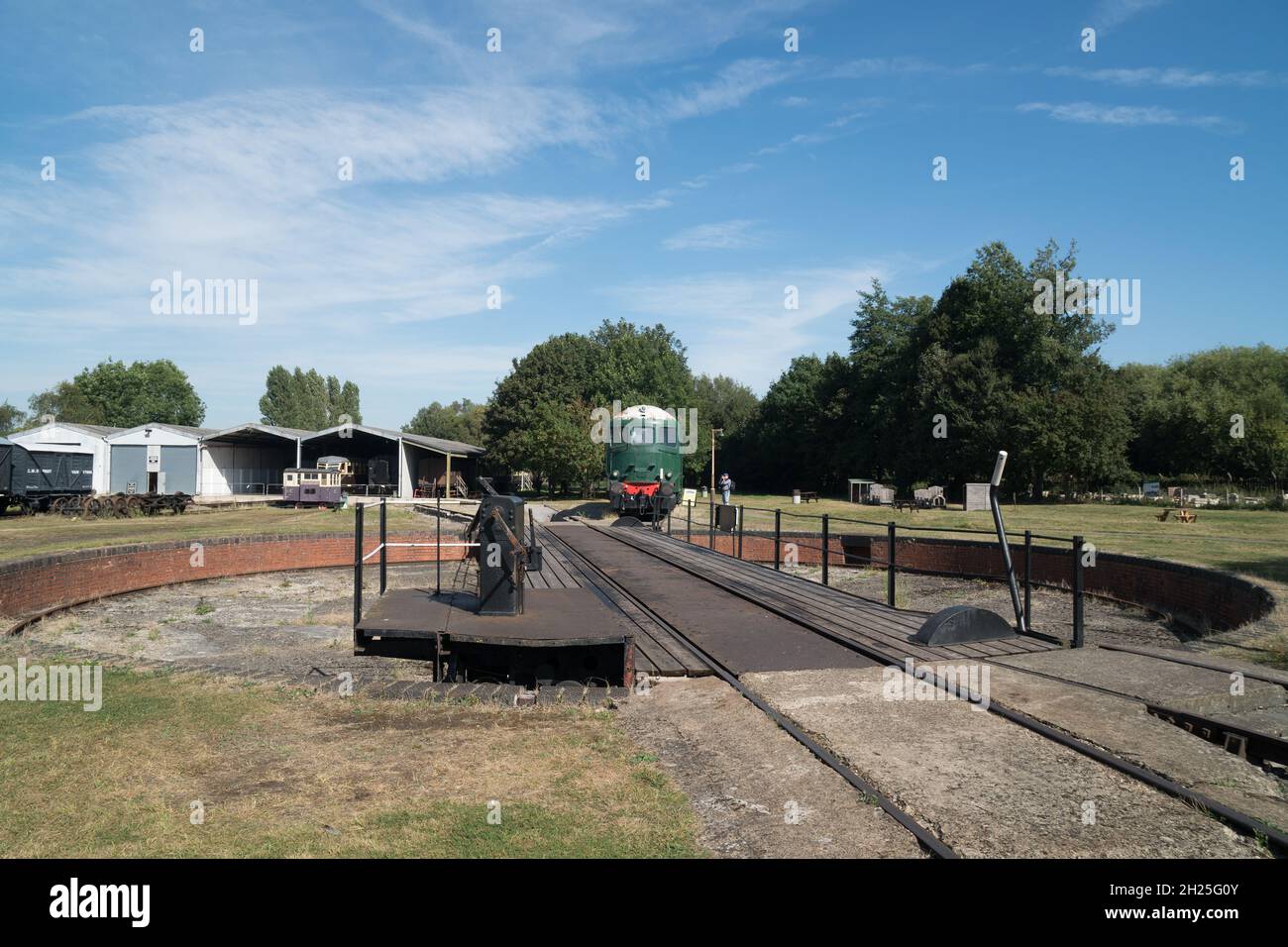 Turntable at Didcot Railway Centre, Didcot, Oxfordshire, England Stock Photo
