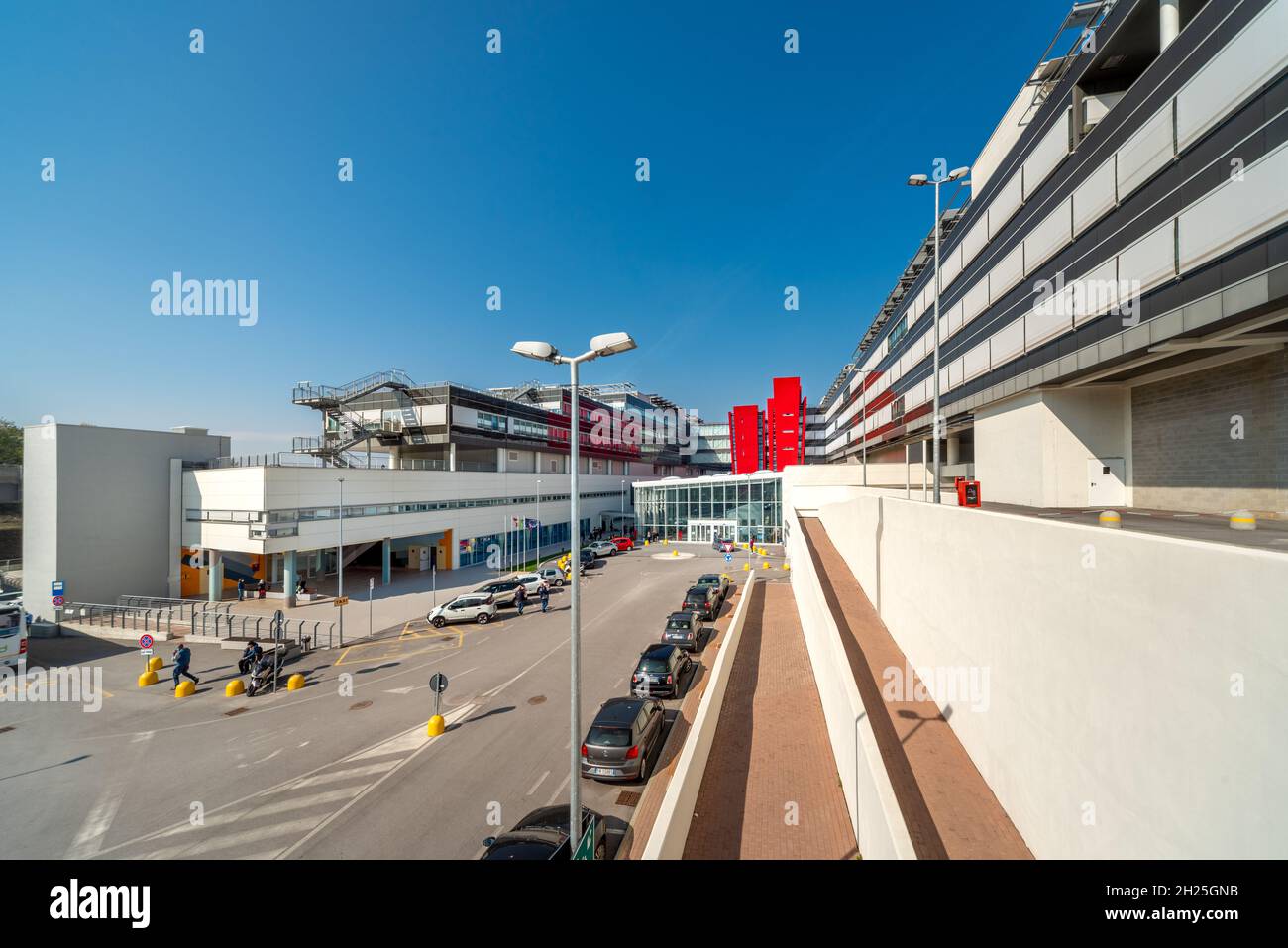 Verduno, Alba, Piedmont, Italy - October 12, 2021: the Michele and Pietro Ferrero Hospital, main entrance, called Verduno, of ASL CN2 Stock Photo