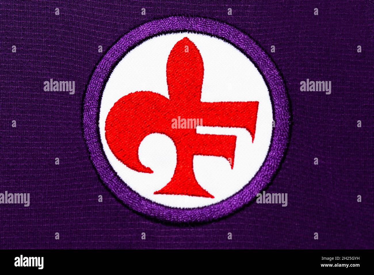 Close up of Fiorentina club crest. Stock Photo