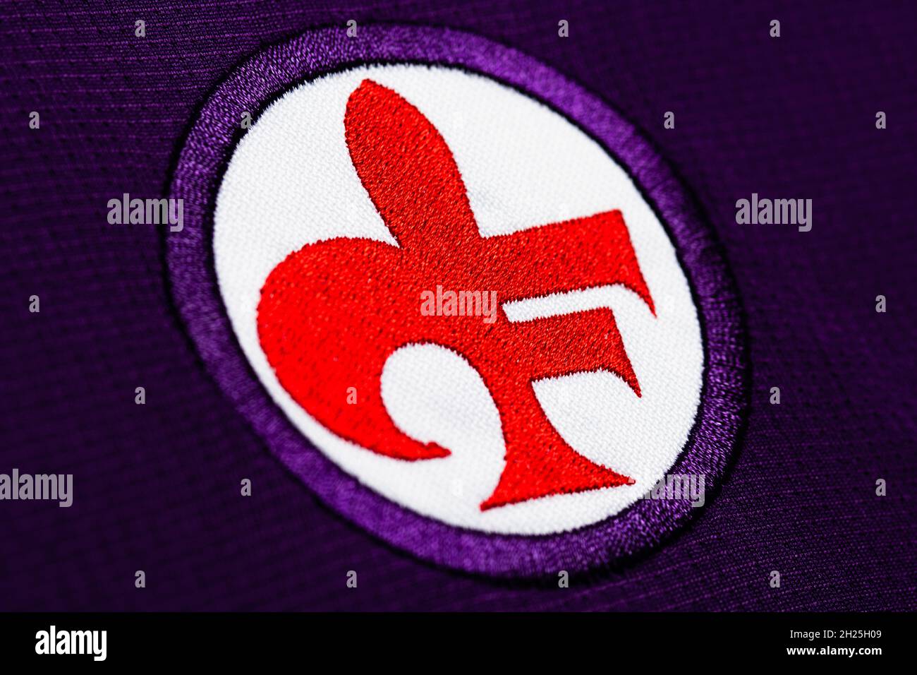 Close up of Fiorentina club crest. Stock Photo