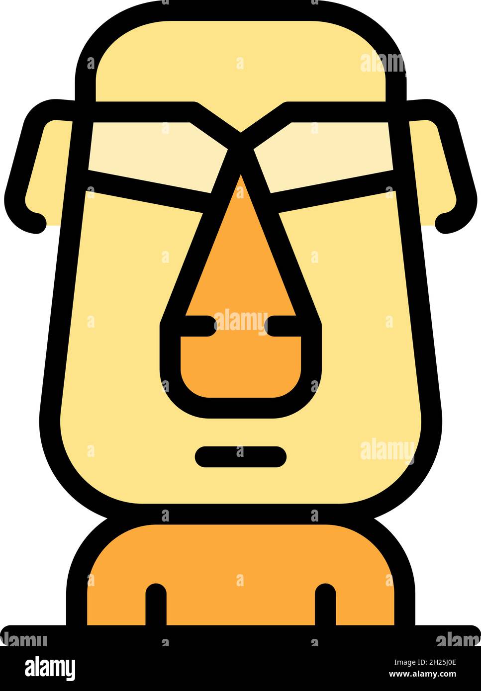 Easter Island tiki head icon. Outline Easter Island tiki head vector