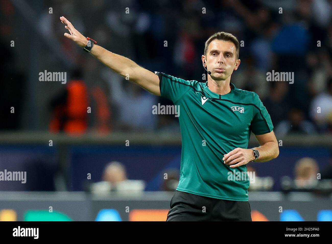 PARIS FRANCE OCTOBER 19 assistant referee Ciro Carbone during