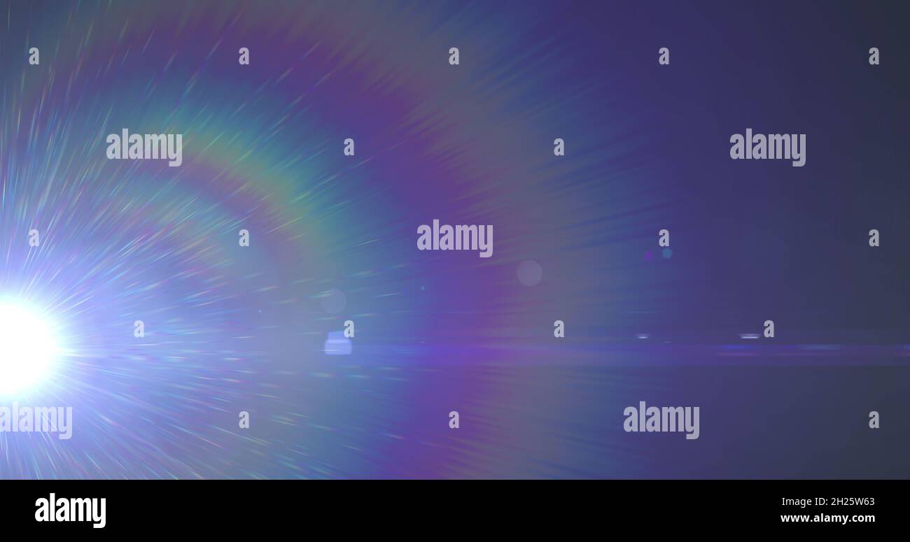 Image of light trails and spots over black background Stock Photo - Alamy