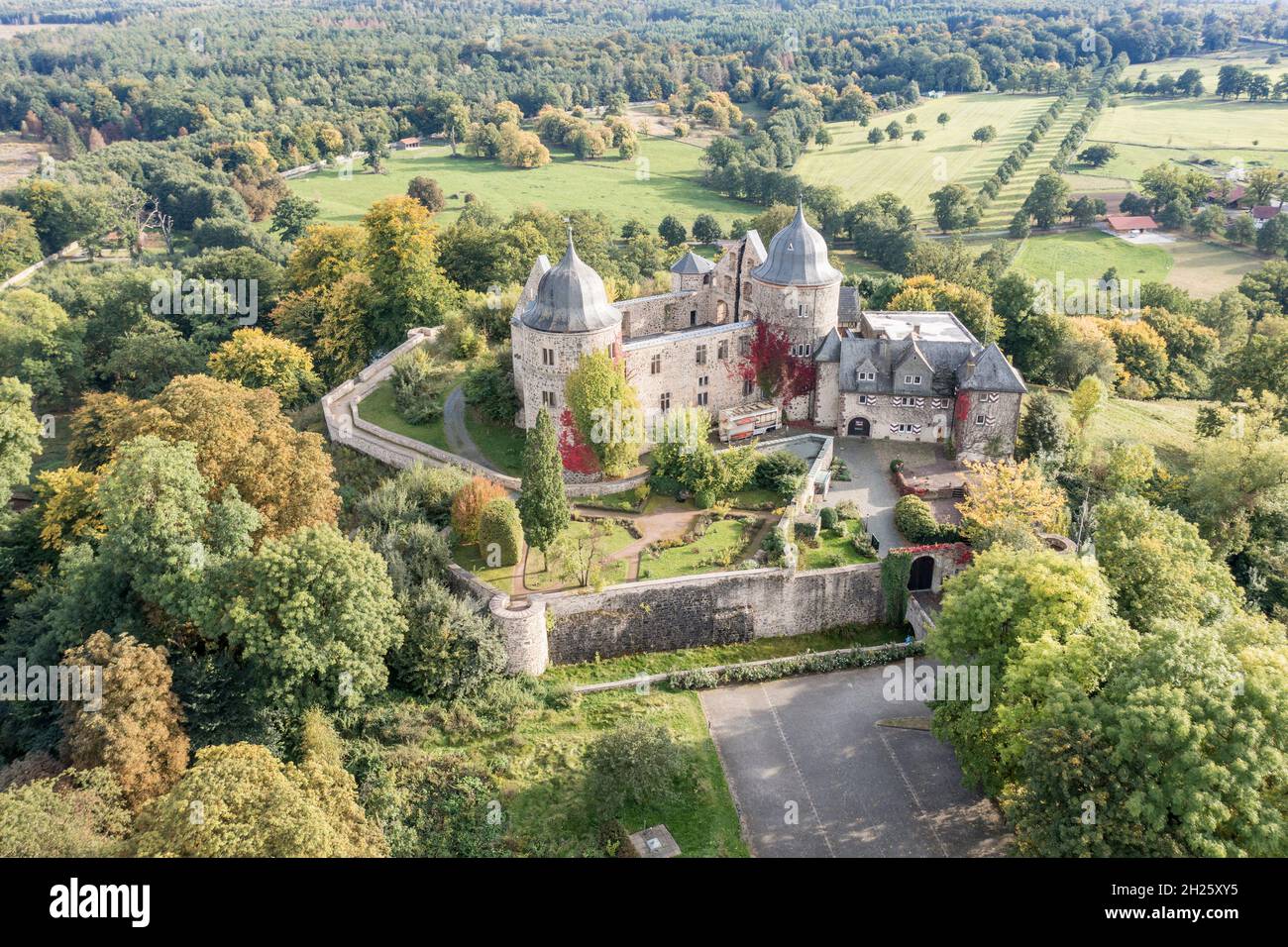 The Sababurg, the castle of the sleeping beauty,  Sababurg, Germany Stock Photo