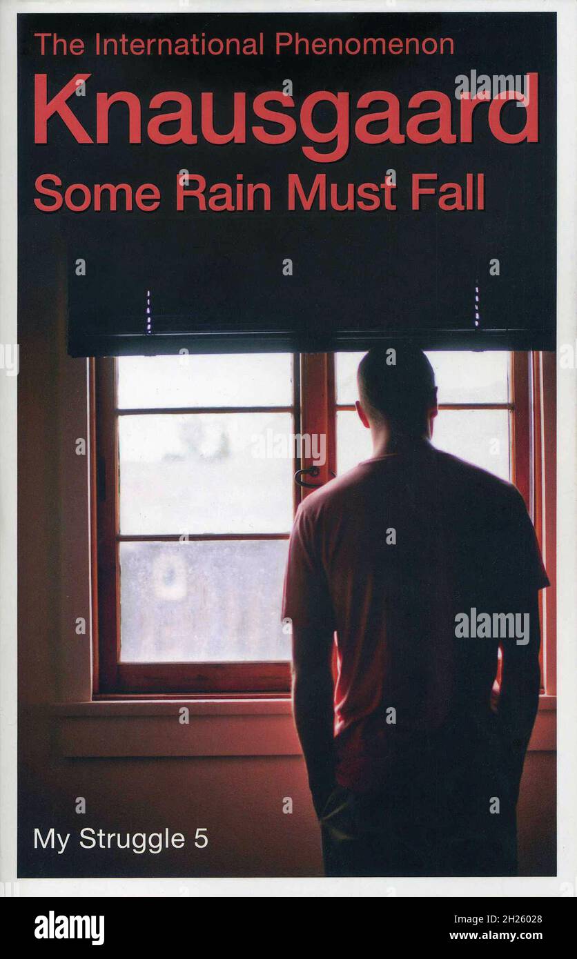 Book cover. ' My Struggle 5: Some Rain Must Fall' by Karl Ove Knausgaard. Stock Photo