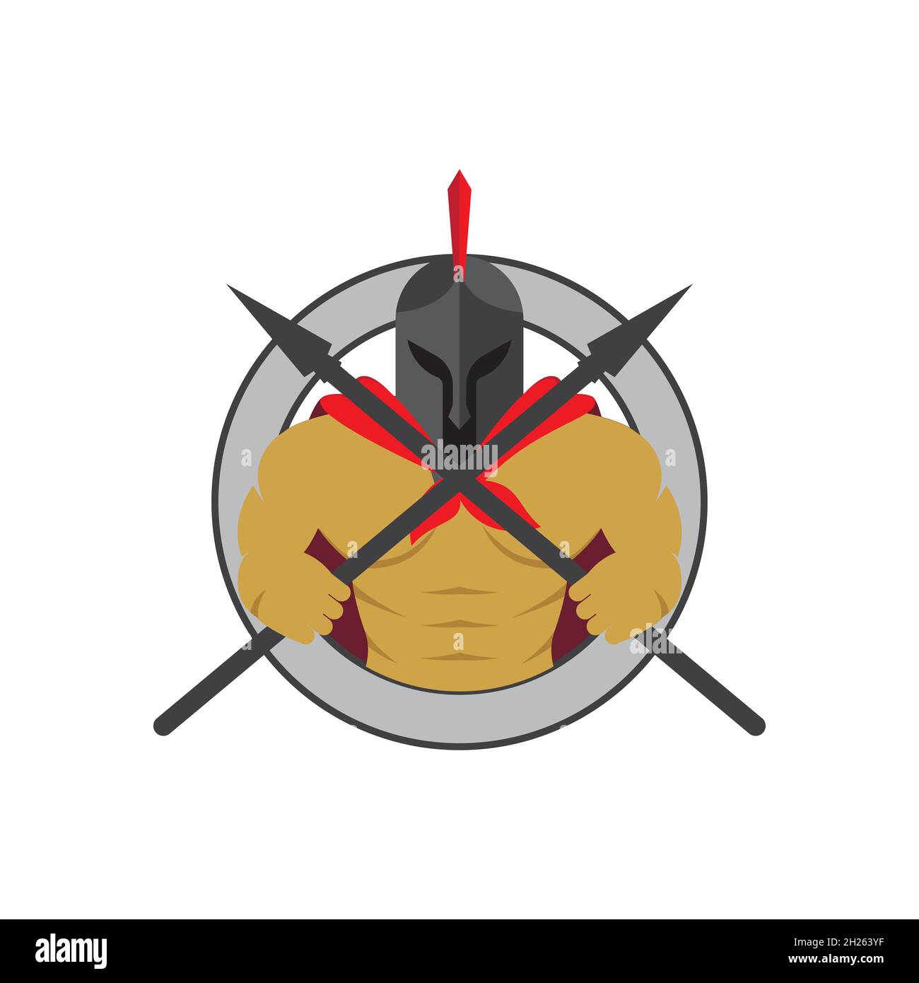 Spartan helmet vector icon illustration design Stock Photo