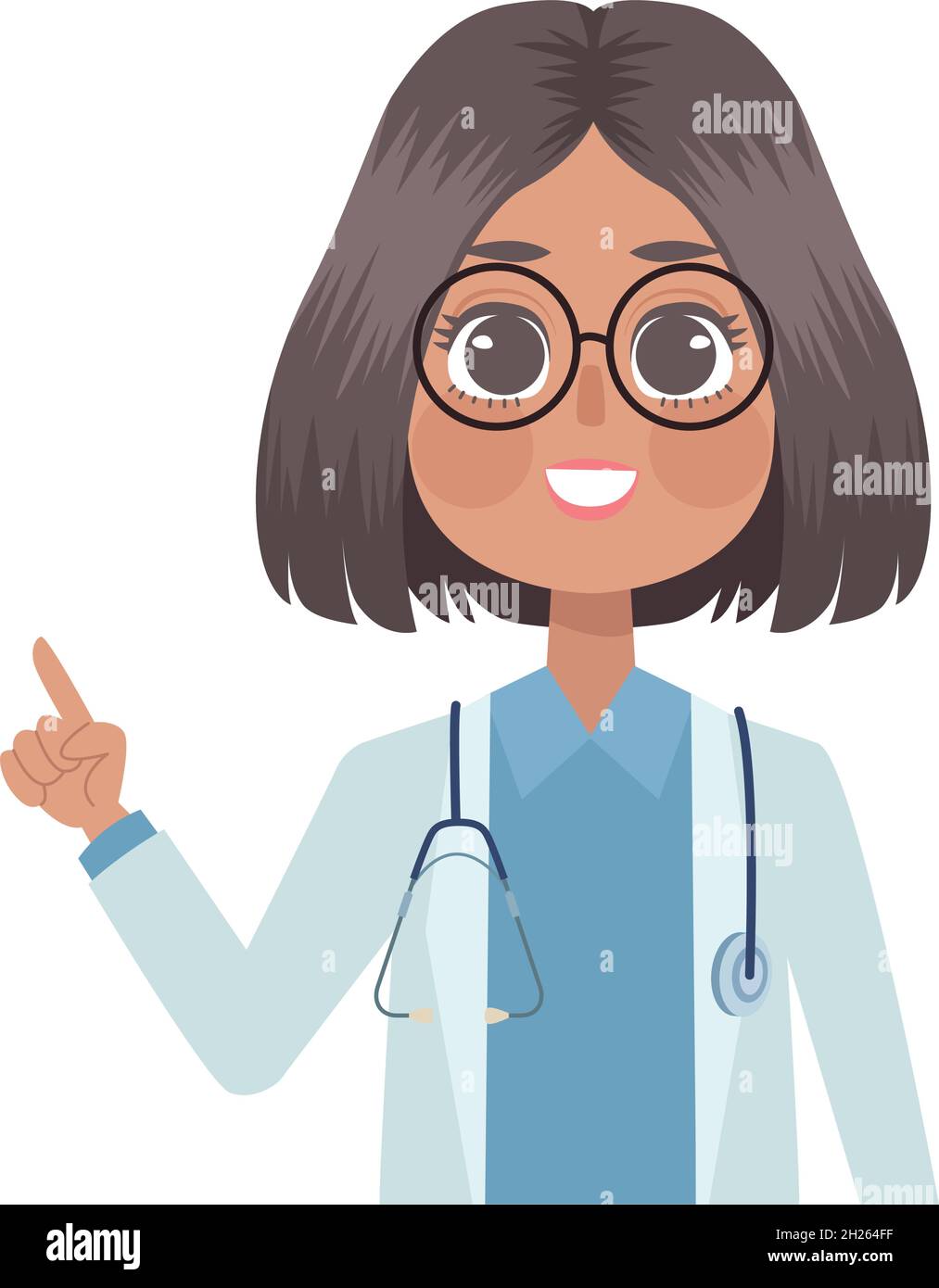 female doctor with stethoscope Stock Vector Image & Art - Alamy