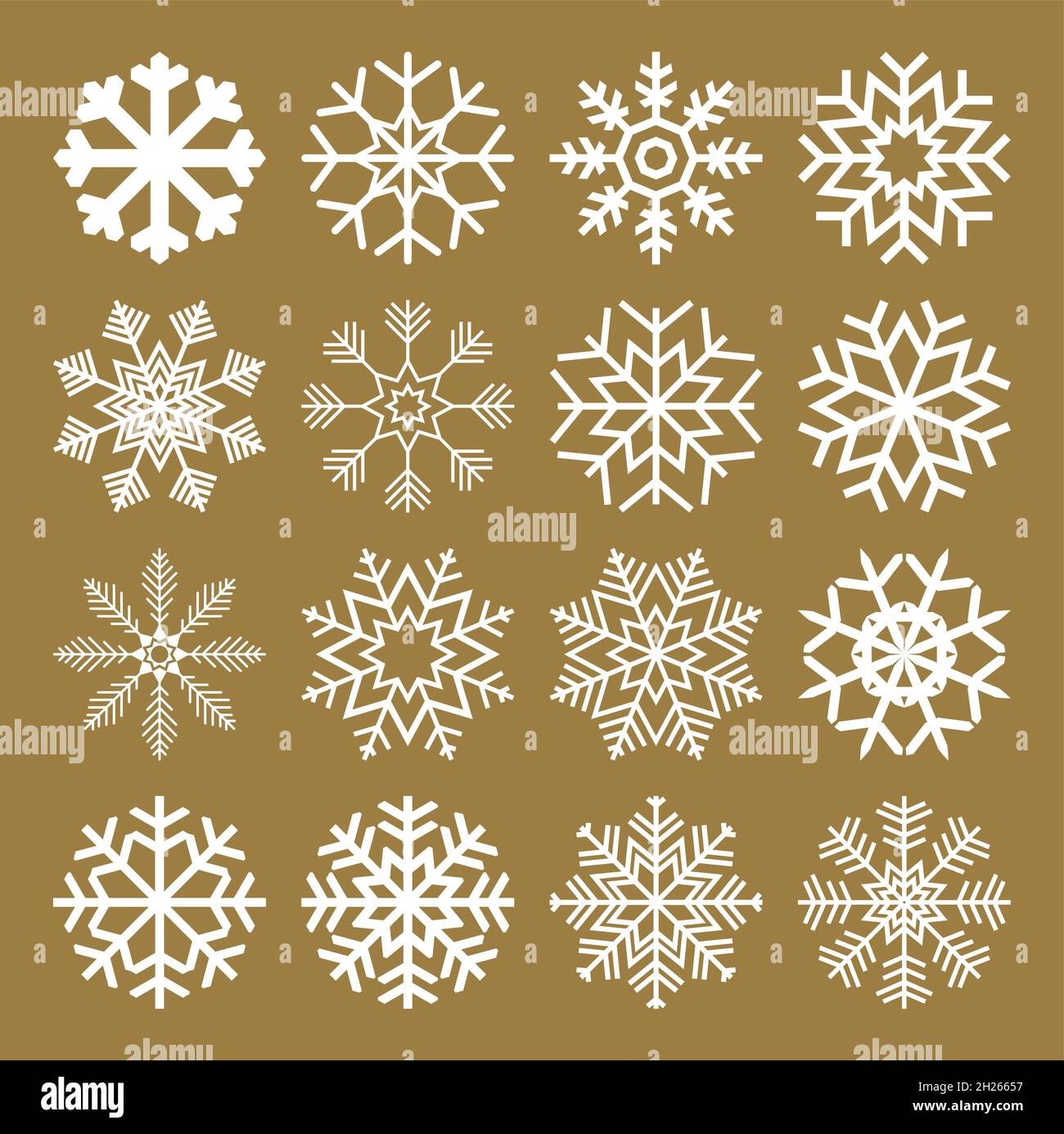eps10 vector file with collection of different abstract snow flakes for xmas and winter time concepts Stock Vector