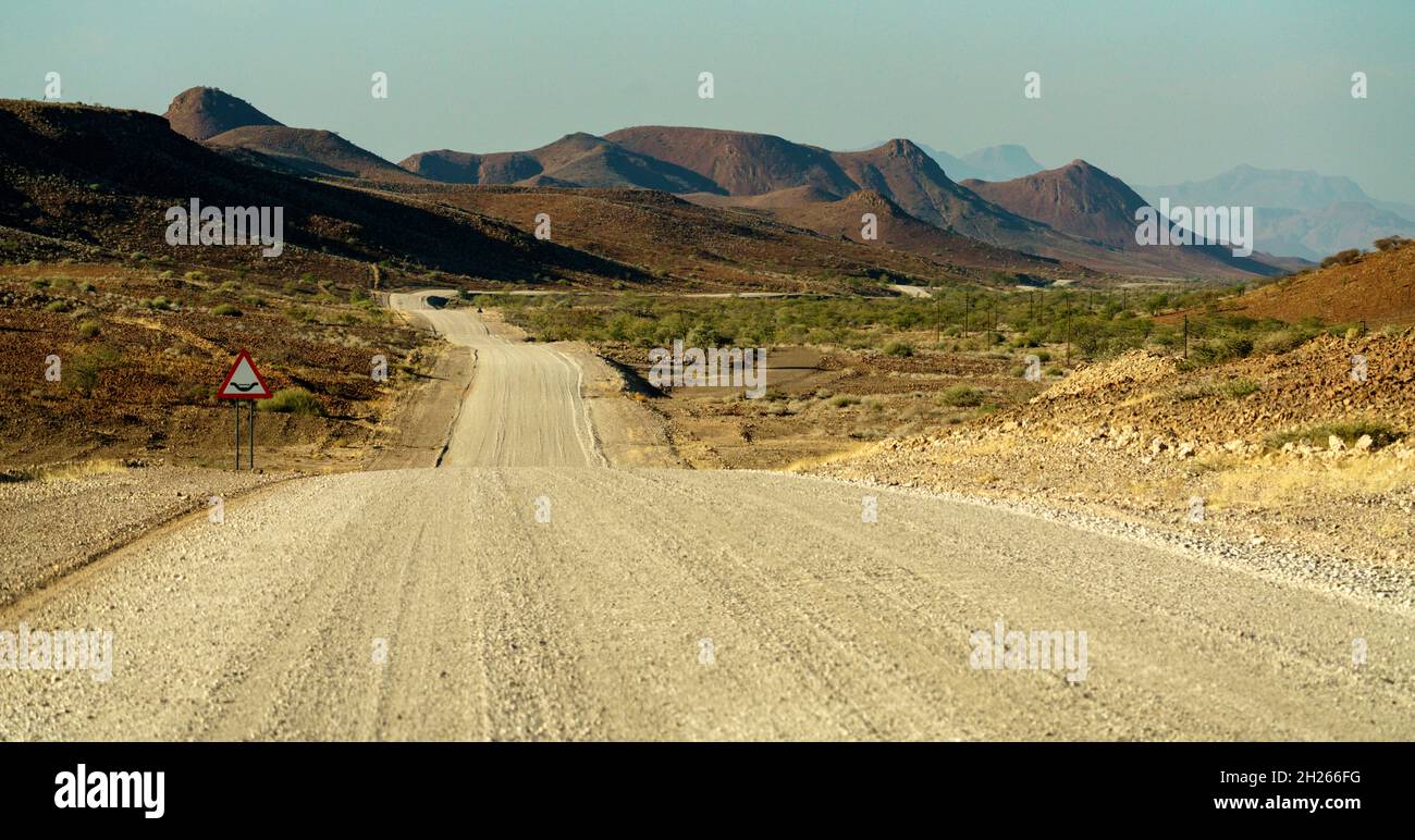 Road scenery in northern Namibia Africa Stock Photo