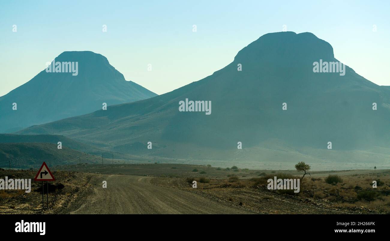Hills and desert northern Namibia Africa Stock Photo