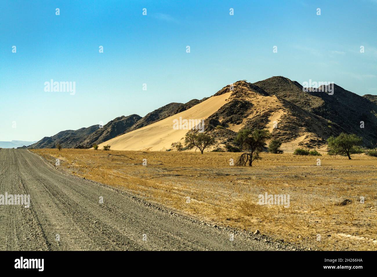 Road scenery in northern Namibia Africa Stock Photo