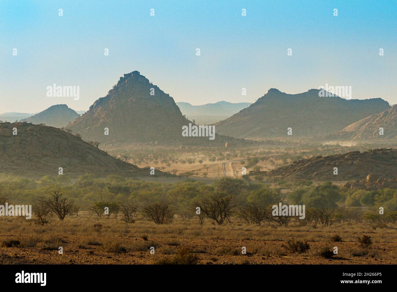 Hills and desert northern Namibia Africa Stock Photo